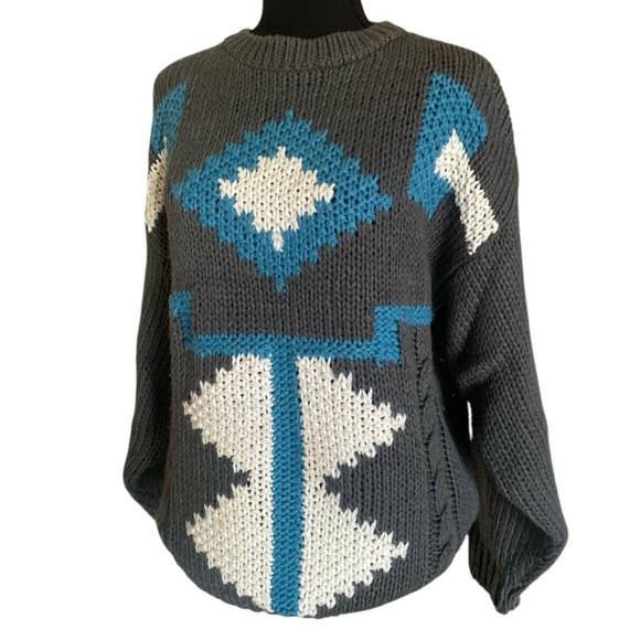 SANTANA CHUNKY KNIT CARDIGAN Crewneck Size Large Acadamia Casual Cabinco… - Picture 10 of 10